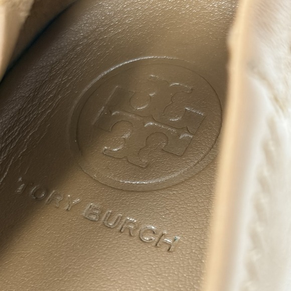 Tory Burch Minnie Travel Ballet Flat Royal Tan Gold Size 7.5 - Picture 3 of 12